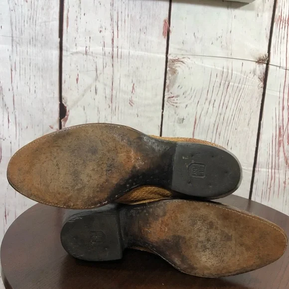 Dan Post Men's Tan Exotic SnakeSkin & Leather Western Boots 11 - Picture 9 of 16